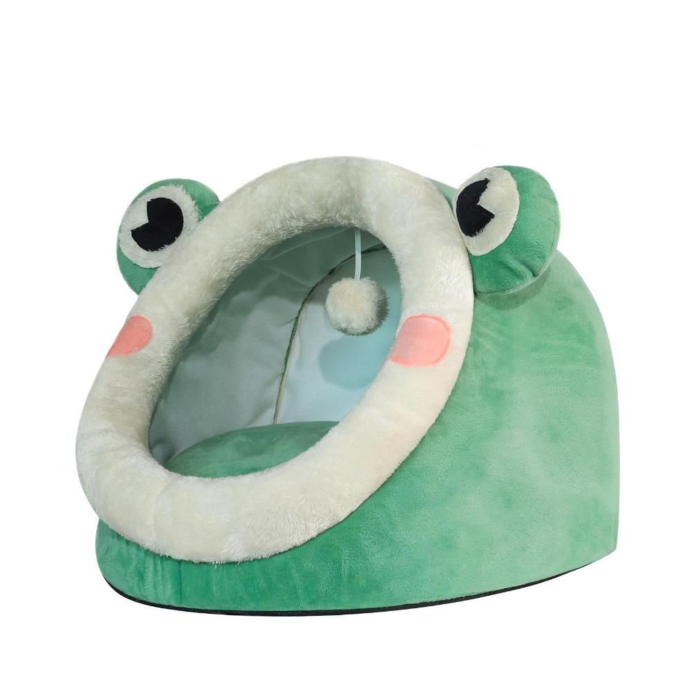 Comfort Pet House Green Frog Sleeping Nest Bed Cute Cat Dog Bed For Puppy Kitten
