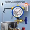 220PSI 500PSI Professional Air Conditioning Refrigerant Recharge Pressure Gauge Manometer High And Low Pressure Gauge Valve
