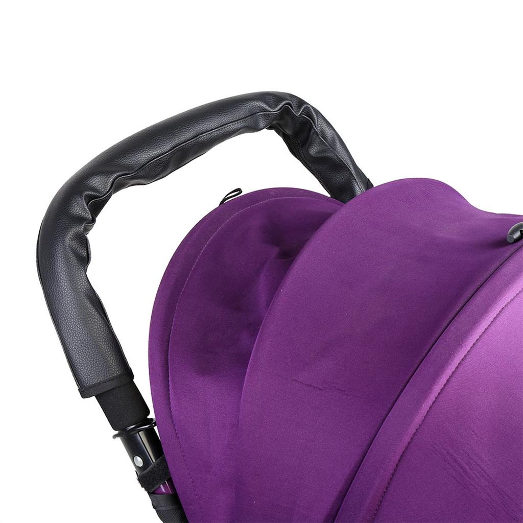 Black PU Leather Baby Stroller Bar Handlebar Armrest Protective Cover Case