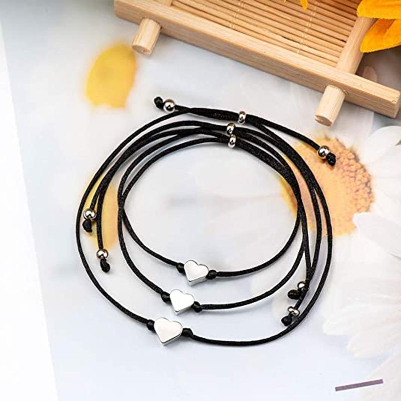 Парный браслет для лучших друзей для 2/3, браслеты для отношений с подвеской-шармом в виде сердца для креативных украшений для лучших друзей, пары