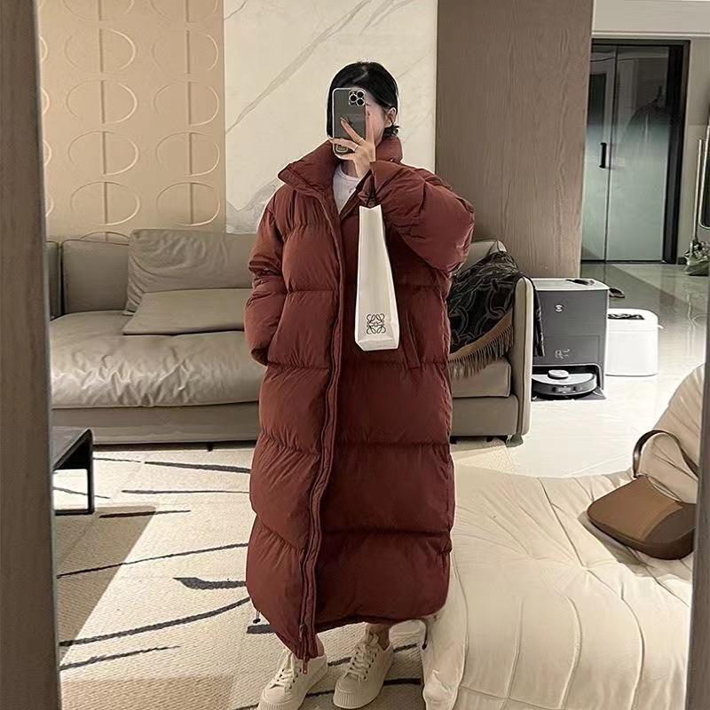 Super Long Cotton Clothes Women's Knee To Ankle Thickened New Big Quilt Cotton Clothes Winter