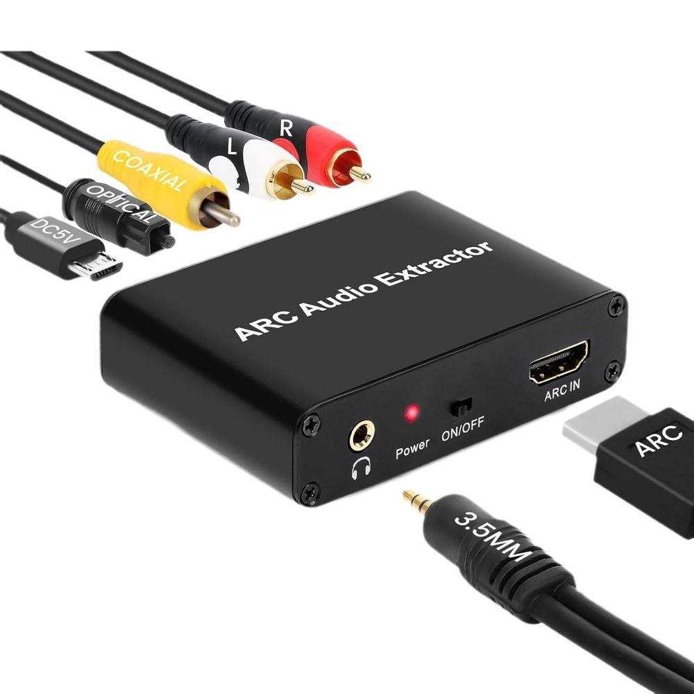 ЦАП SPDIF Коаксиальный RCA ARC Аудиоадаптер Цифро-аналоговый Аудиоконвертер Для ТВ Монитора