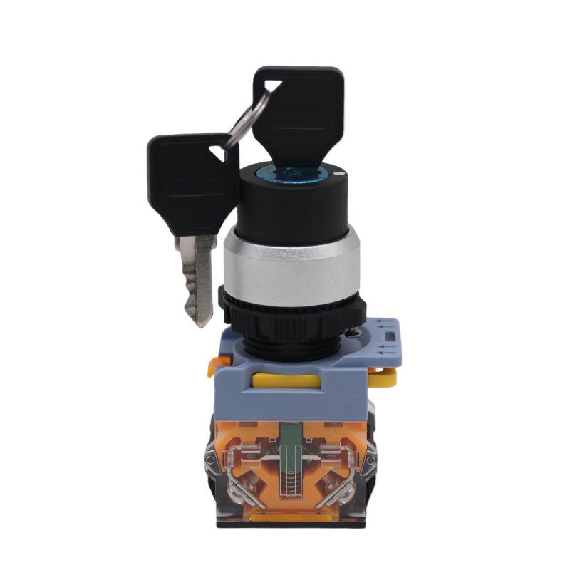 LA155B-20Y/3 Key Rotary Switch, Three-Speed, Open/Closed, Thickened Copper, Silver Contacts, 22MM