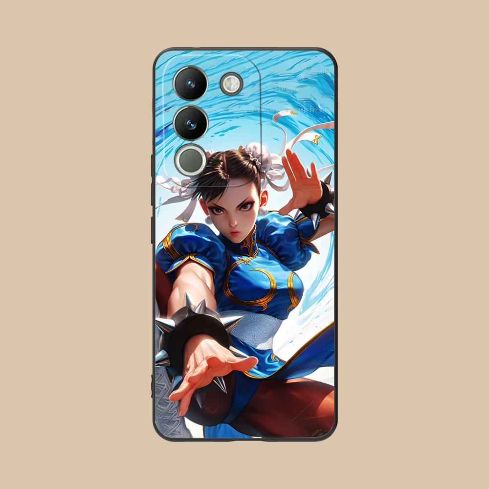 Чехол для телефона Street Fighter Chunli для VIVO V60 V50 V40 V30 V29 V27 V25 V23 Pro Lite 5G Красочная печать Красивый смартфон