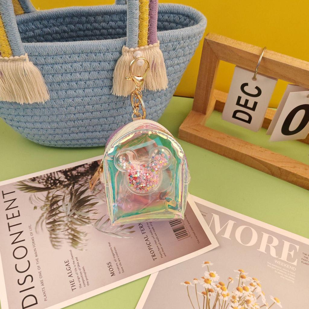 Красочный мини-кошелек для монет в форме сердца: Портативная сумка для помады и наушников