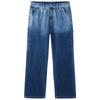 NVG·YOUNG Men's Spring/Summer Cotton-Linen Wide-Leg Denim Pants