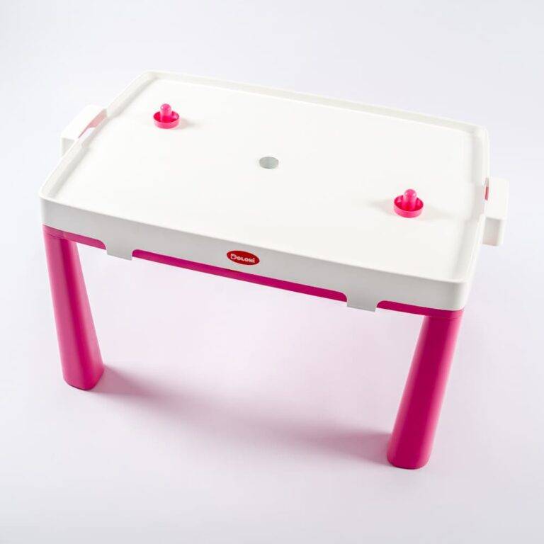 Children's table + air hockey game - pink