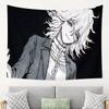 Гобелен из аниме Danganronpa Нагито Комаэда Черно-белый Настенный Декор в стиле Манга Спальня Общежитие Стол Декоративный Фон
