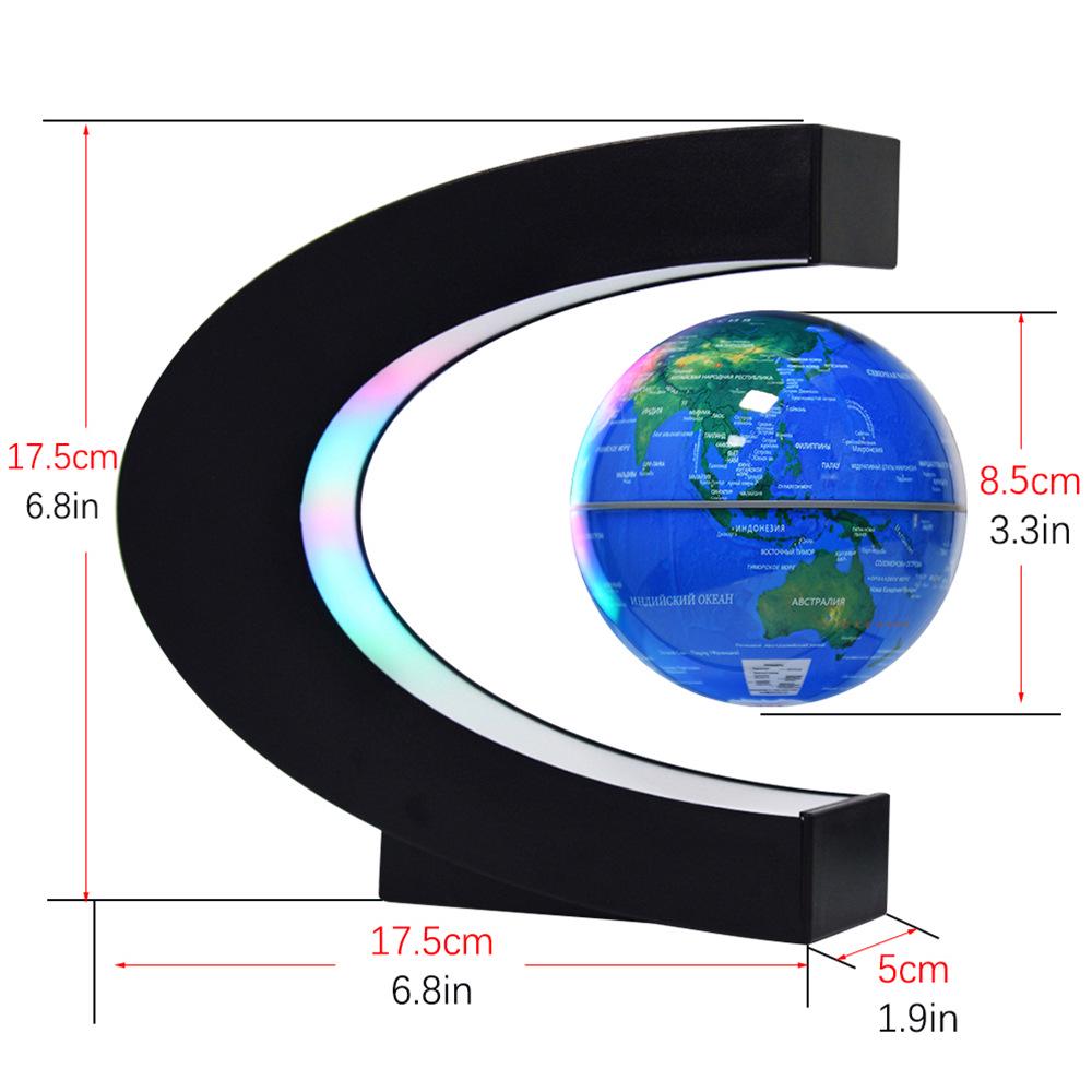 Luminous Magnetic Levitation Globe C3: Creative Office Ornament & Student Gift