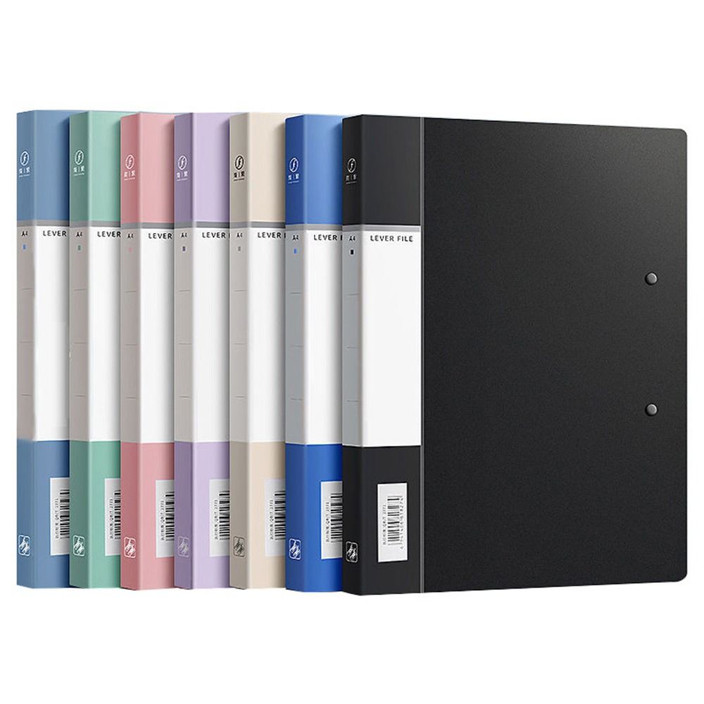 PP A4 File Folder Long Double Clips Archives Binder Creative Document Bag School Office