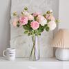 Artificial Silk Rose Flowers Wedding Flower Branch European Pink Peony Flowers Office Decoration Wedding Party Decor Fake Roses