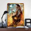 Conquered Printed Poster Customized Wall Art Retro Vintage Metal Tin Signs for Wand Deko Bathroom Decor Setup Decorations Room