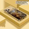 Золотая игла Арт-сенс Для IPhone 17Pro Max 16 17 Pro oMax 15 Pro 14 13 Plus 12Mini 11ProMax XR 16E Air Золотой стеклянный чехол для телефона
