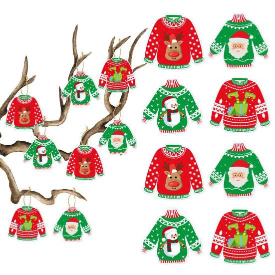 1 Set Christmas Ugly Sweater Hanging Decoration Set Versatile Styles Easy To Hang Christmas Tree Decoration Arrangement Hangers