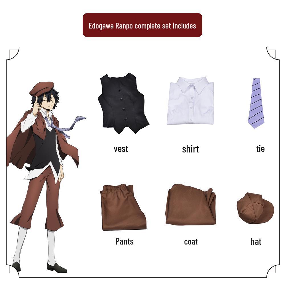 Bungo Stray Dogs Dazai Osamu & Nakahara Chuuya Anime Cosplay Outfit Set Available