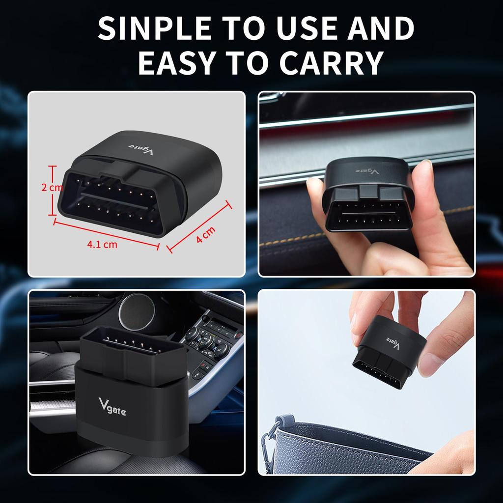 Vgate ICar Pro 2S ELM327 Bluetooth 5.3 V2.3 Автомобильный сканер OBD Модернизированный инструмент для диагностики автомобилей EV BimmerCode для ПК с ОС IOS Android