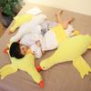 70 /100 /120cm Huge Size Massage Duck Plush Toys Stuffed Soft Lying Goose Pillow Cartoon Animal Mat Dolls Baby Kids Appease Toys
