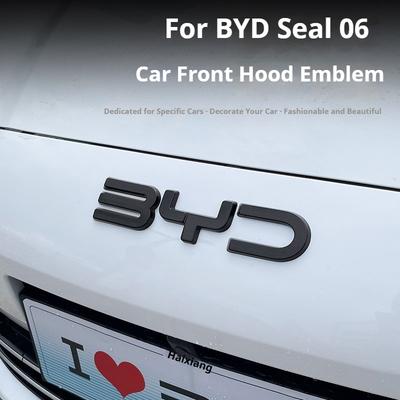 Для BYD Seal 06 DMI Модификация переднего значка капота Автомобиль Черный Воин Задний значок Автомобиль Углеродное волокно Накладка Значок Стиль Логотип