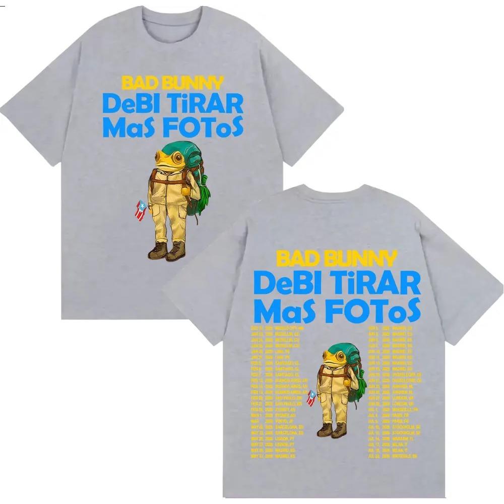 Рэпер Bad Bunny Деби Тирар Мас Фотос DTMF Альбом Футболки Мужские Женские Винтажные Мультяшные Модные Футболка с Коротким Рукавом