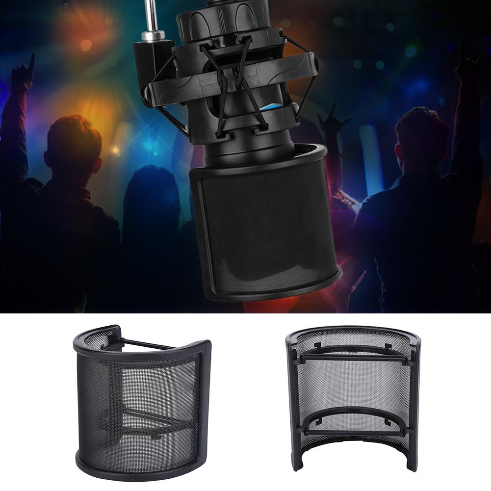 Микрофонный поп-фильтр U-образная ветрозащитная маска металлическая сетка микрофонный ветрозащитный экран для студии