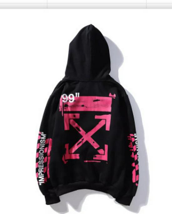Высококачественная модная толстовка OFF WHITE Basic с 3D-принтом Стрела