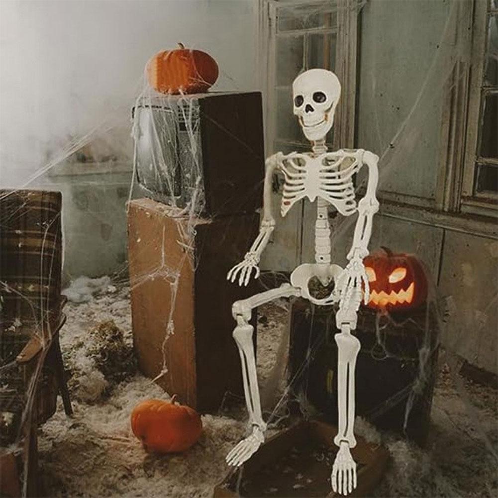 40/90 см Хэллоуин Скелет Сустав для Дома с привидениями Кладбище Хэллоуин Ужас Украшение Регулируемый Скелет Всего Тела Пояс Декор