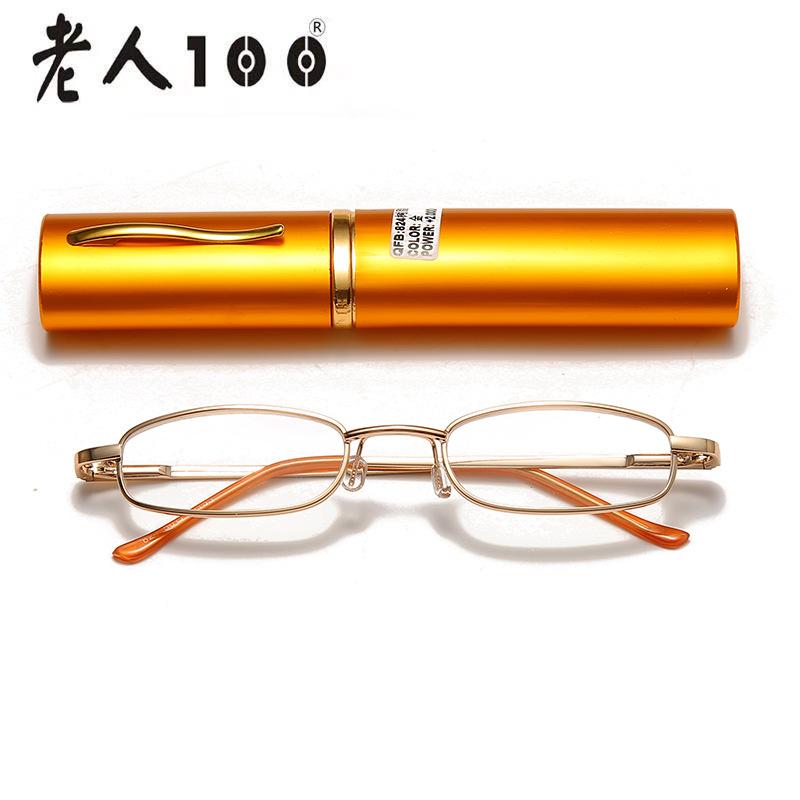100 Reading Glasses For The Elderly, Ultra-Light Resin Reading Glasses For Pen Holders, Small Men'S And Women'S Carrying Reading Glasses