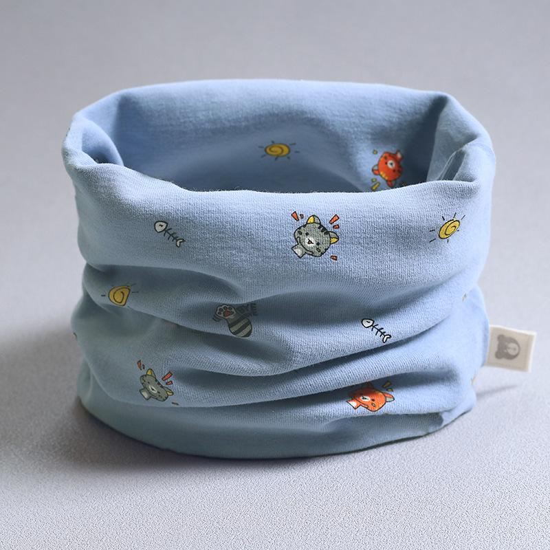 Class A Pure Cotton Baby Snood: Kids' Autumn/Winter Neck Warmer, Windproof Pullover Scarf for Boys & Girls.