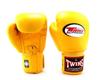 Twins Special Signature Fancy Боксерские перчатки, 14 унций, Желтые