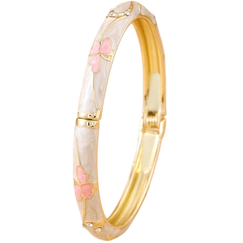 Enamel Floral Vintage Cloisonne Bangle Traditional Women's Hand Bracelet  Girls