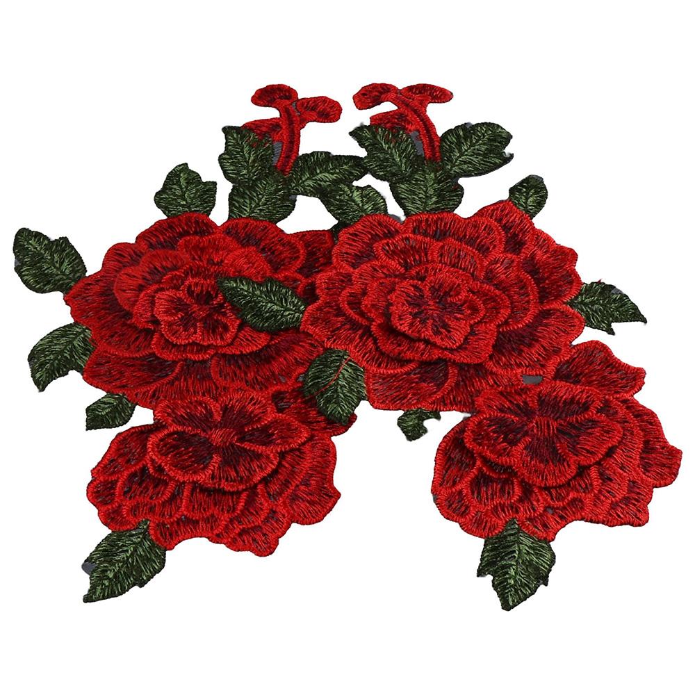 10 шт. полиэстеровых цветочных нашивок на одежду с термонаклейкой на джинсы