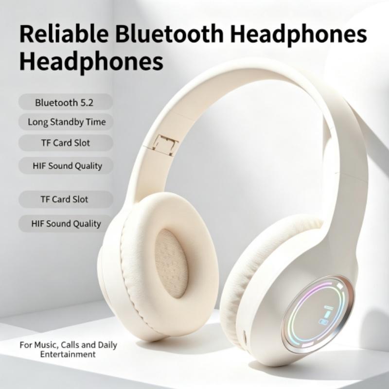 Xiaomi New M3 Overhead Bluetooth Noise-Cancelling Headphones 5.2 Cool Color Lights Card Insertion Folding Gaming Long-Standby