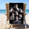proof beach towel with a Kpop BTS pattern - soft,absorbent,quick-drying,machine washable - perfect for swimming,camping,bathing