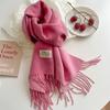 New Fashion Cashmere Scarf for Women Warm Winter Solid Color Double Sided Wraps Neckerchief Poncho Echarpe Pashmina Stoles