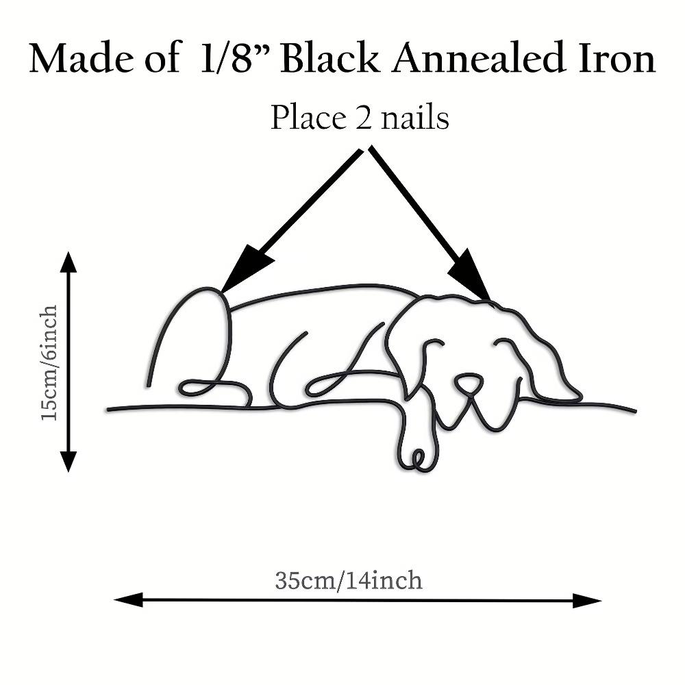Металлический декор для стен в виде собаки - очаровательное настенное искусство в виде собаки. Украсьте свою комнату и гостиную этим минималистичным металлическим настенным украшением