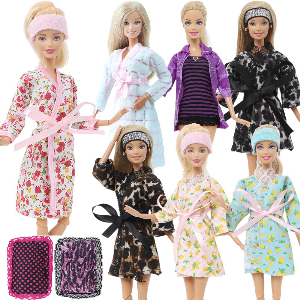 Кукла-пижама для куклы Барби, домашняя одежда, одежда для куклы, пальто для спальни, купальный халат, горячая юбка, аксессуары для куклы, много цветов