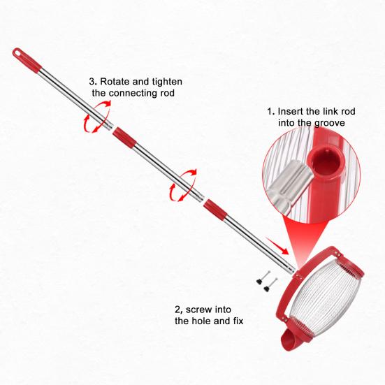 Сборщик орехов Подвесной Удлиненная ручка Нержавеющая сталь Толстый стержень Экономия труда с сумкой для хранения Большой катящийся Сборщик грецких орехов