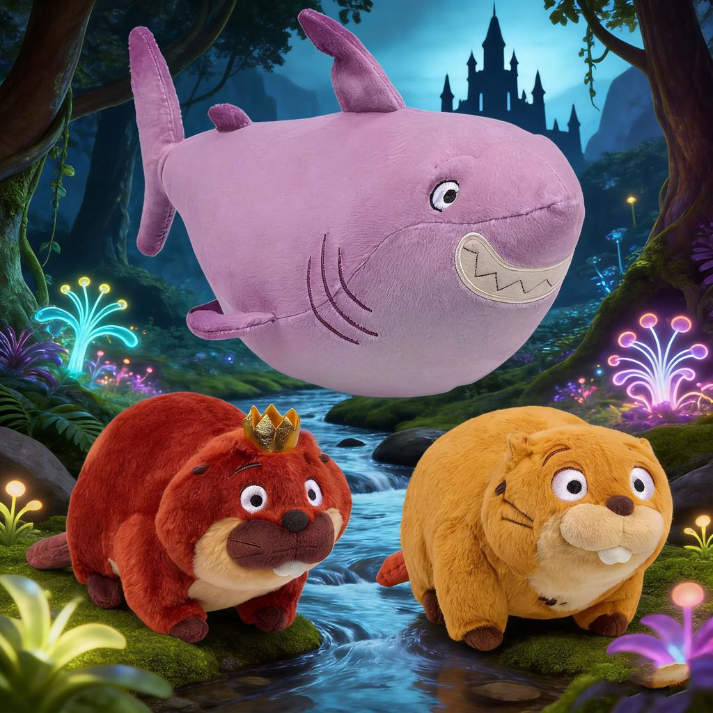 Hoppers Beaver Transformation Plan Animated Plush Toy Stuffed Doll Soft Cute Straight Hair