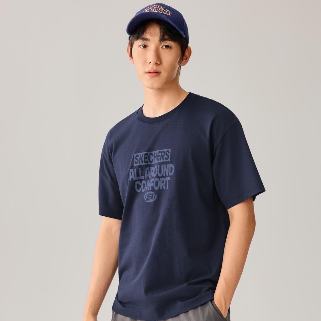 Skechers Эластичная удобная приятная для кожи футболка унисекс топы L226U036-00DU