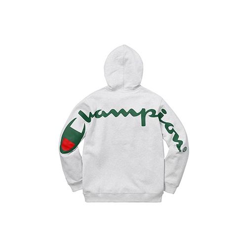 Supreme Худи X Champion 'Серо-зеленое' Мужское SUP-SS18-529