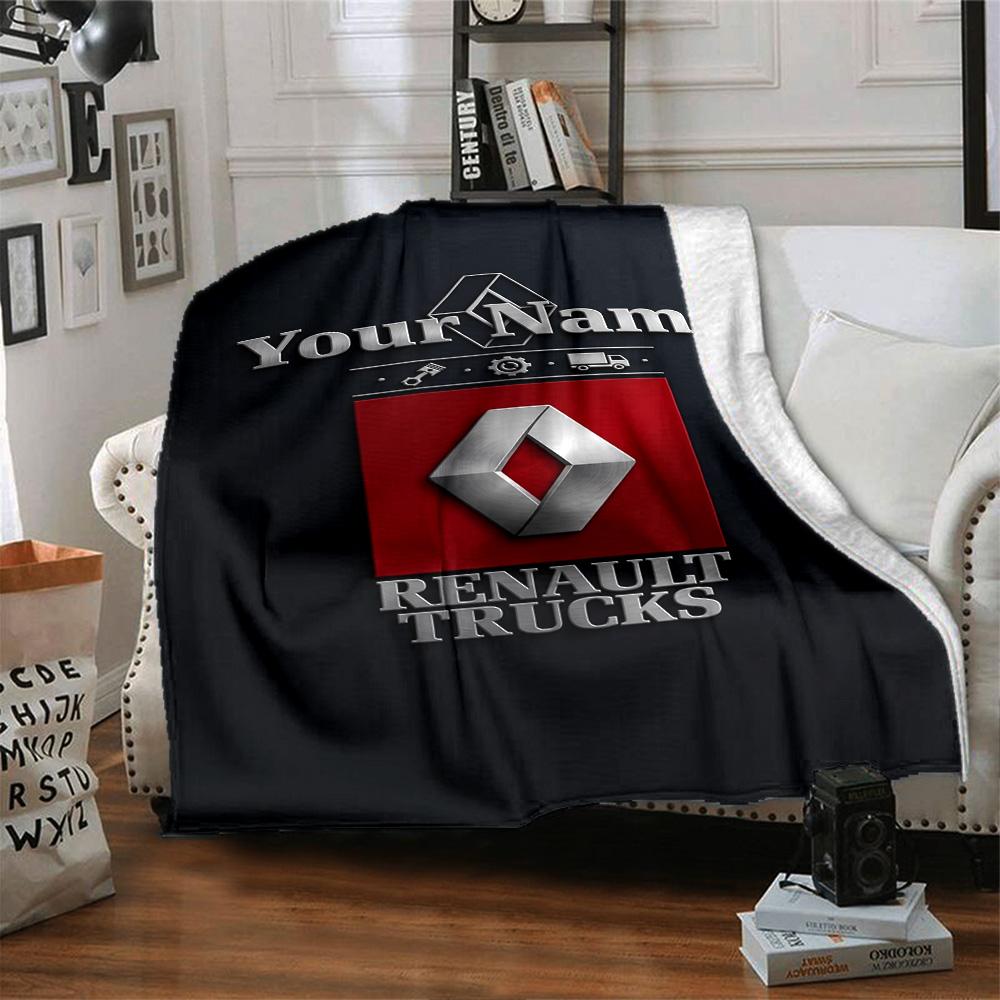 Renault Personalized Text Blanket Gift Customizable Blanket Ultra-Soft for Bedding Home Decor Picnics Living Room Ideal for All Seasons