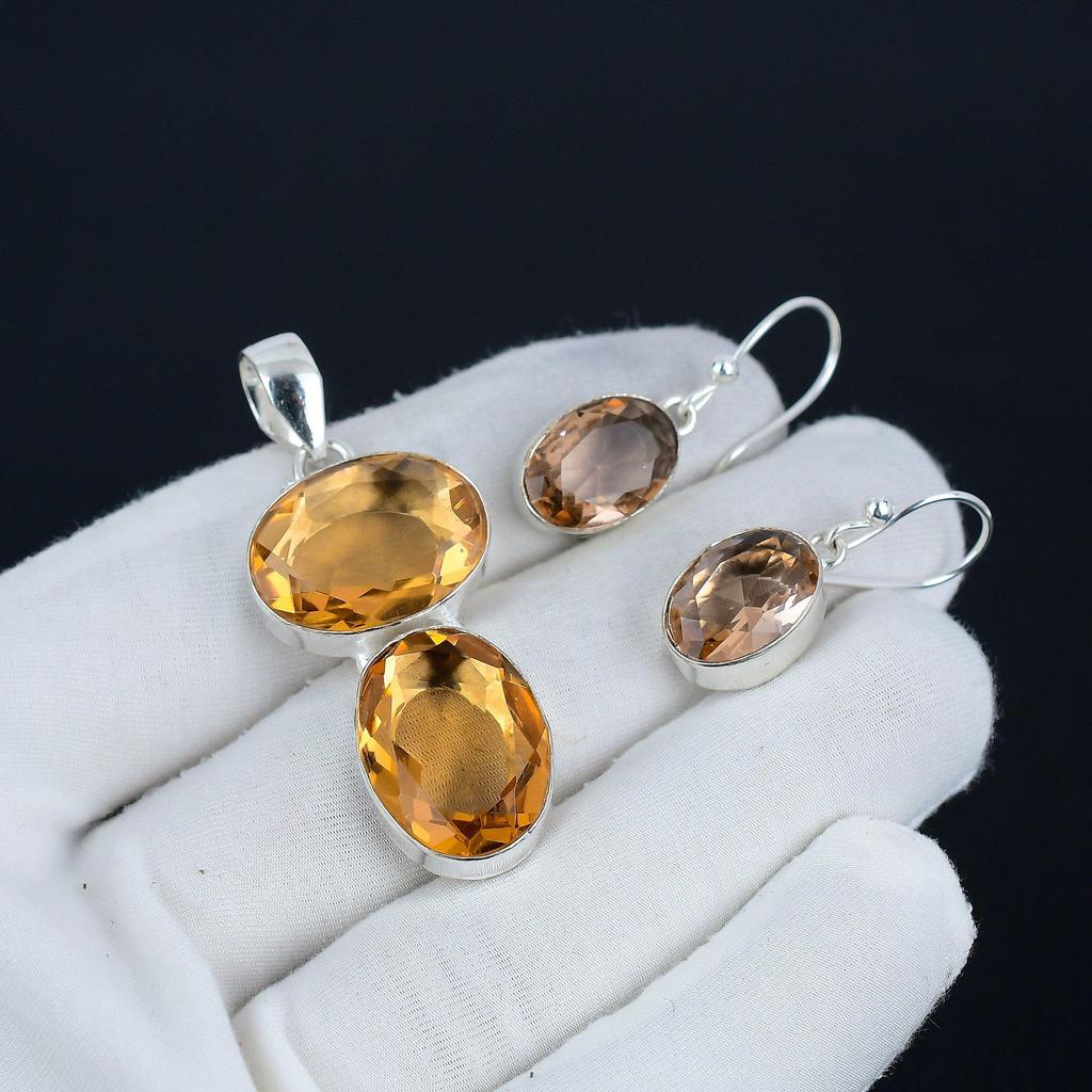 Комплект подвесок из морганита, морганитовый драгоценный камень, серьги, подвеска, набор из стерлингового серебра 925 пробы, для женщин, подарок на День матери