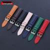 Цветной ремешок для часов из натуральной кожи - Мягкий, водонепроницаемый и прочный с пряжкой-штифтом, доступен в размерах 10~22 мм