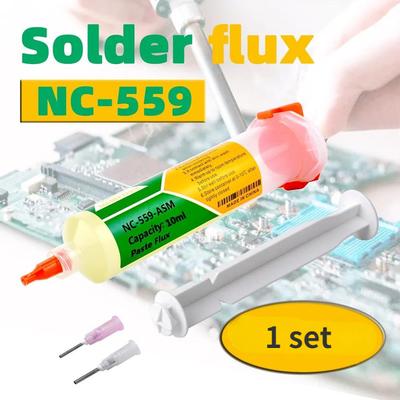 10 мл флюс для пайки, тип иглы, соответствующий флюсу, игла толкателя NC-559-ASM, флюс для паяльной пасты для пайки