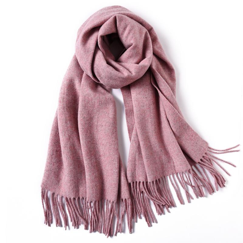100 Pure Wool Scarves Women's Winter High-end Cashmere Oversized Shawl Gift