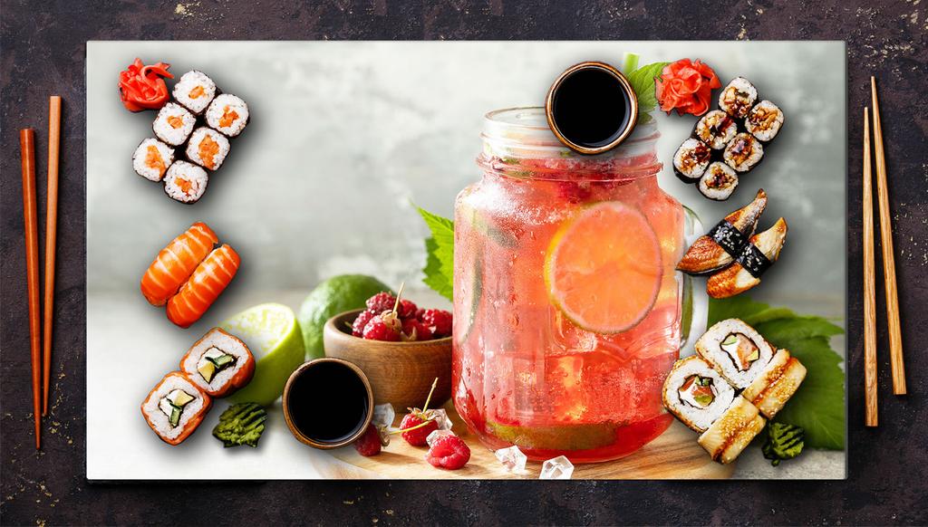Szklana płyta ochronna na kuchenkę 90x52 Drink
