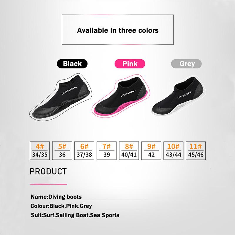 3MM Dive Sail Men's Surfing Shoes Underwater Neoprene Women Scuba Diving Socks Cold Proof Keep Warm Fins Spearfishing Shoe