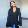 Женское пальто с карманом на лацкане, свободная женская куртка с застежкой на талии, 2025, модная повседневная одежда на одну пуговицу, весна-осень, для офисных леди, для поездок на работу