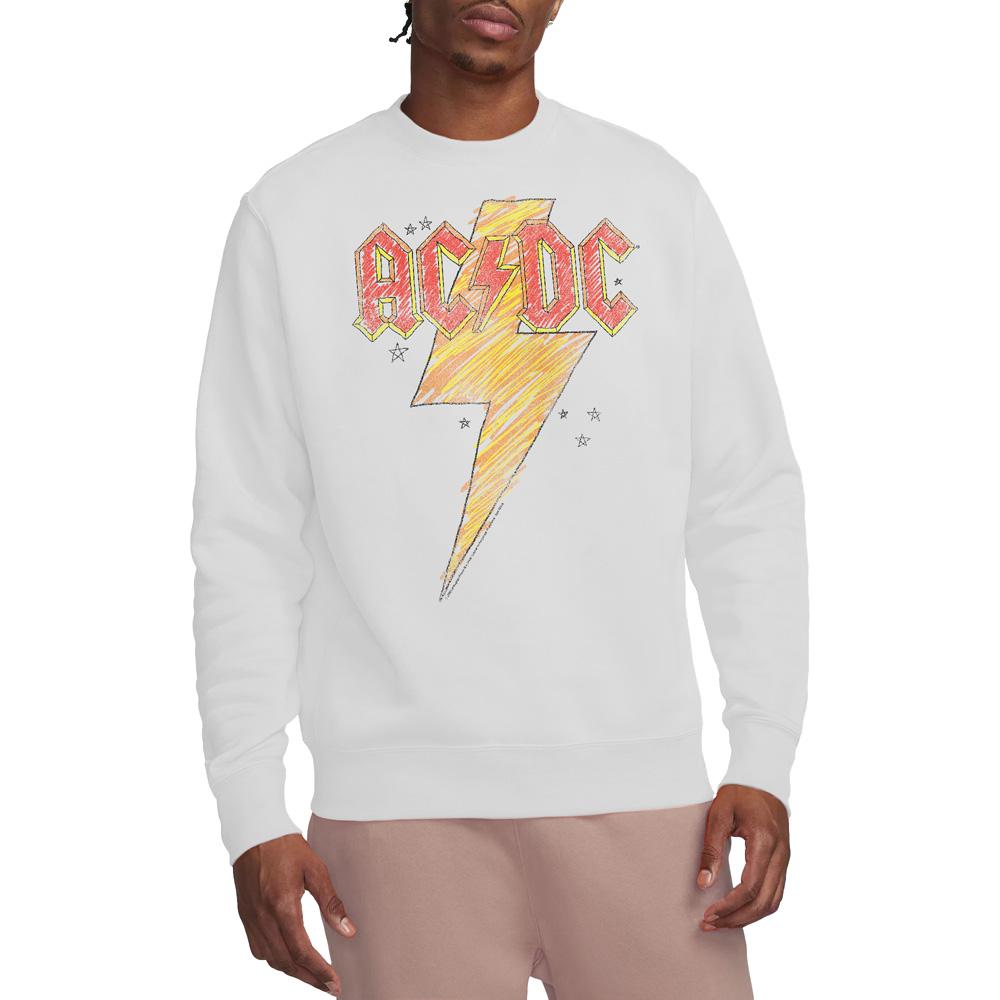 AC/DC Unisex Adult Sketch Bolt Sweatshirt