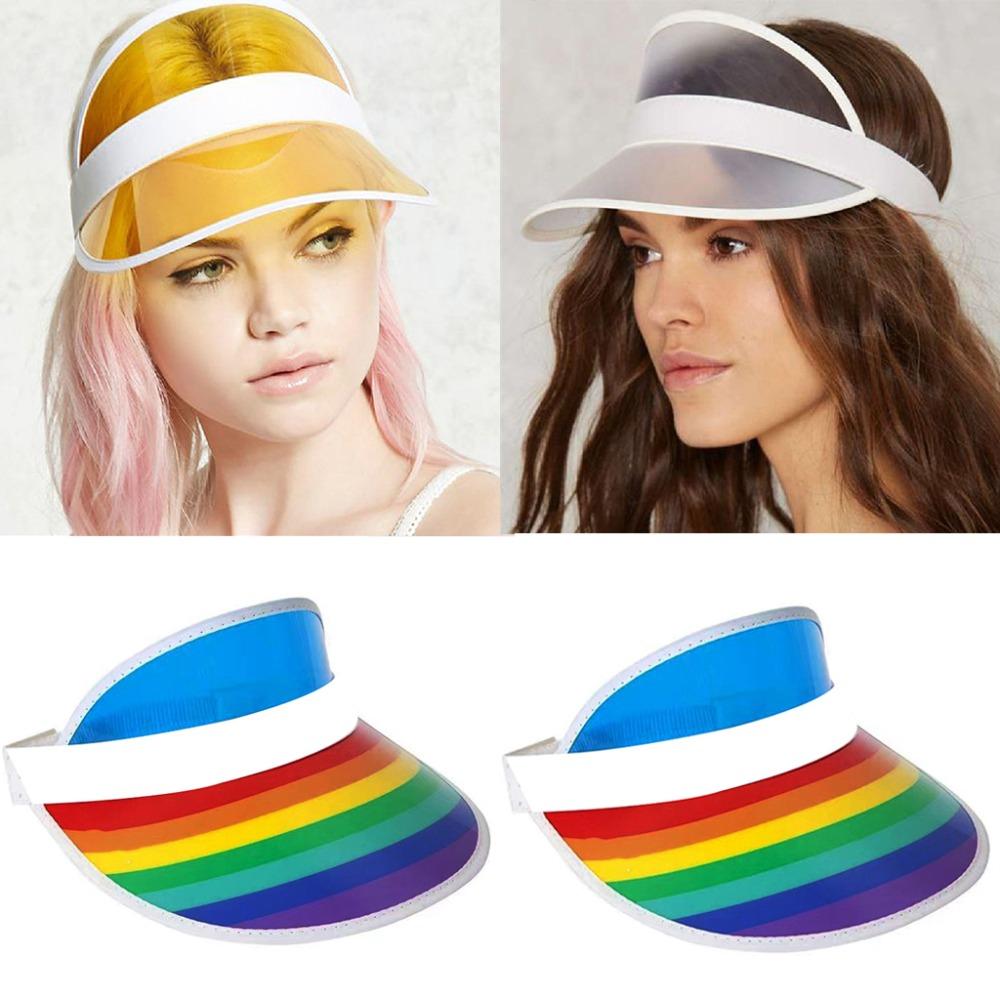 Flexible Transparent Sun Visor Hat Sun-Proof Sun Cap Gift Sunshade Hat  Outdoor Sports